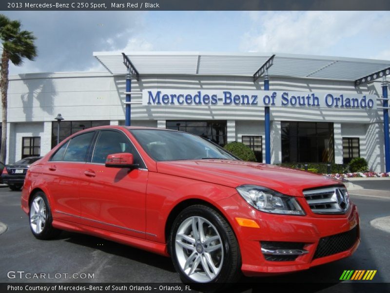 Mars Red / Black 2013 Mercedes-Benz C 250 Sport