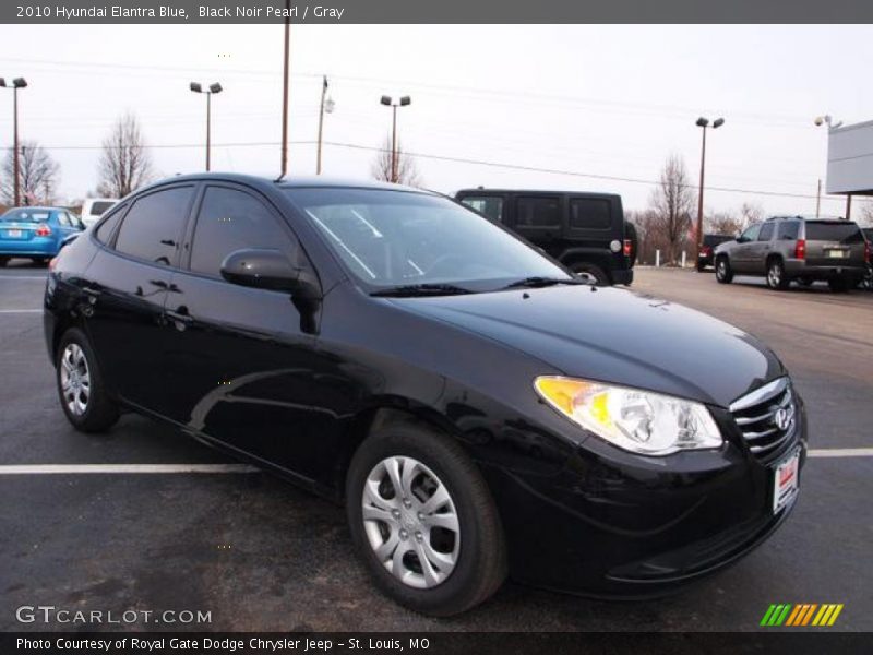 Black Noir Pearl / Gray 2010 Hyundai Elantra Blue