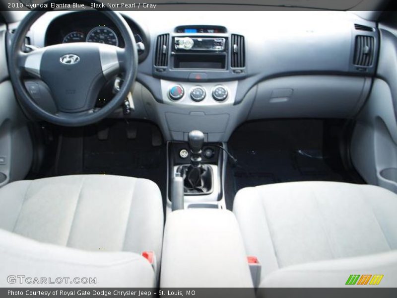 Dashboard of 2010 Elantra Blue