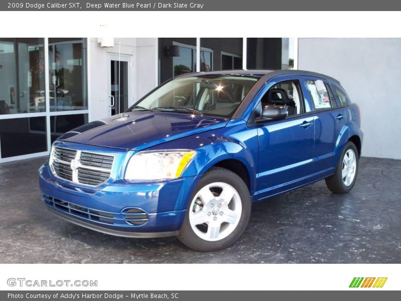 Deep Water Blue Pearl / Dark Slate Gray 2009 Dodge Caliber SXT