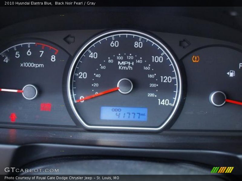  2010 Elantra Blue Blue Gauges