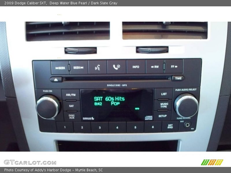 Deep Water Blue Pearl / Dark Slate Gray 2009 Dodge Caliber SXT