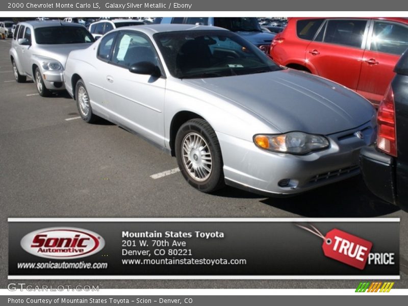 Galaxy Silver Metallic / Ebony 2000 Chevrolet Monte Carlo LS