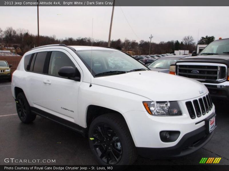 Bright White / Dark Slate Gray 2013 Jeep Compass Altitude 4x4