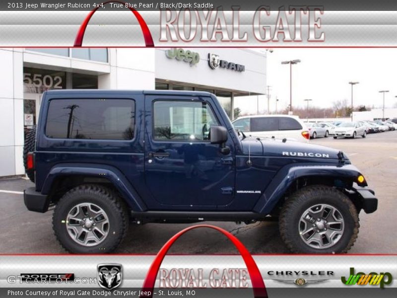 True Blue Pearl / Black/Dark Saddle 2013 Jeep Wrangler Rubicon 4x4