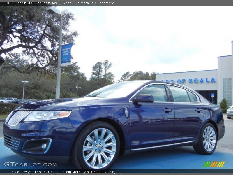 Kona Blue Metallic / Cashmere 2011 Lincoln MKS EcoBoost AWD