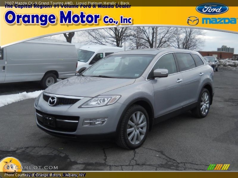 Liquid Platinum Metallic / Black 2007 Mazda CX-9 Grand Touring AWD