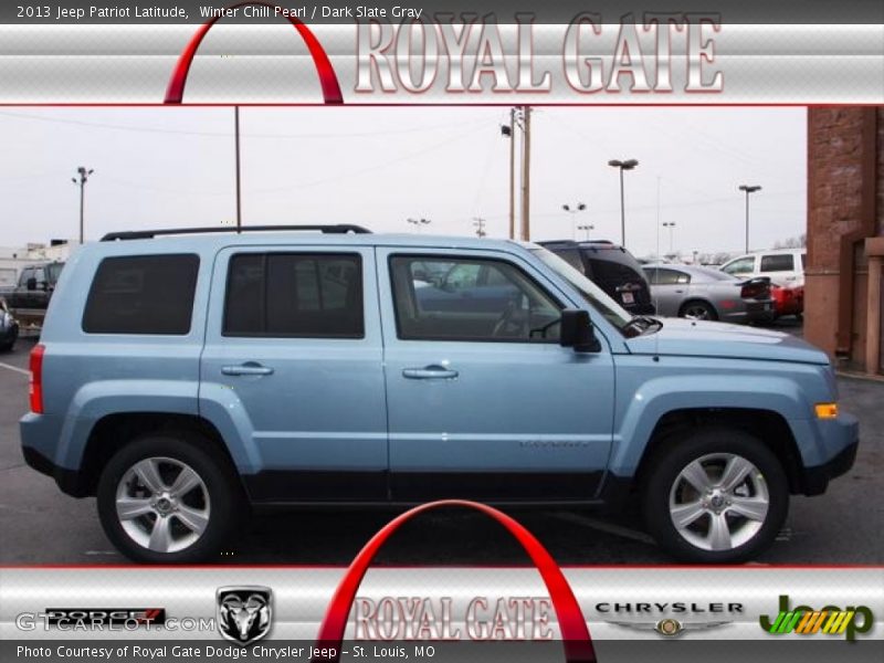 Winter Chill Pearl / Dark Slate Gray 2013 Jeep Patriot Latitude