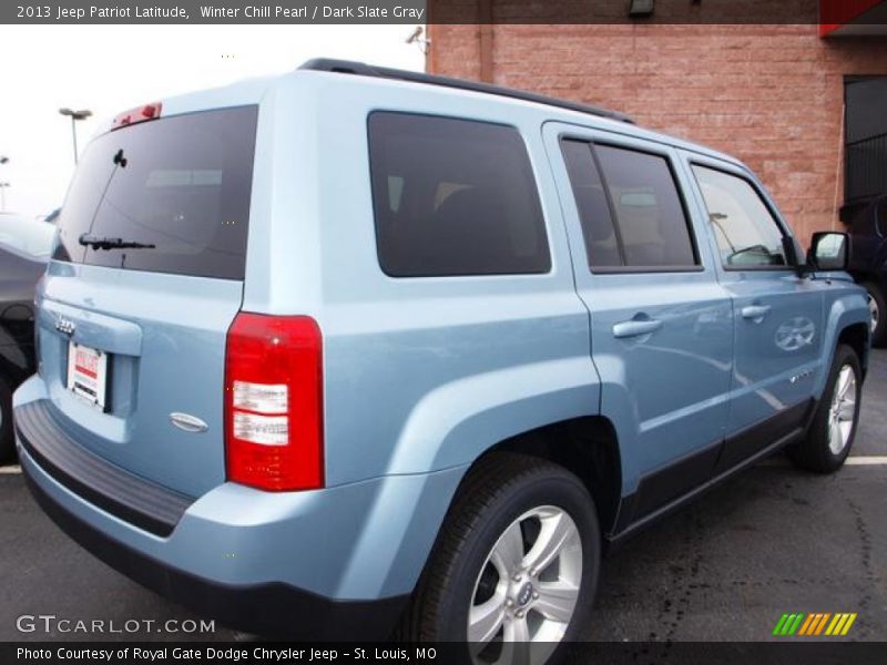 Winter Chill Pearl / Dark Slate Gray 2013 Jeep Patriot Latitude