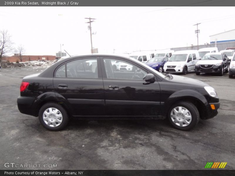 Midnight Black / Gray 2009 Kia Rio Sedan