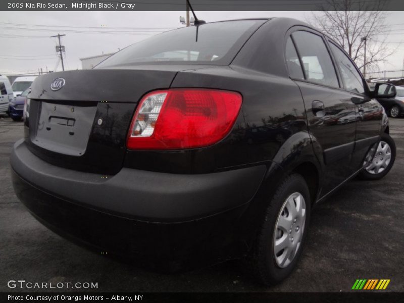 Midnight Black / Gray 2009 Kia Rio Sedan