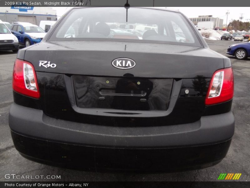 Midnight Black / Gray 2009 Kia Rio Sedan