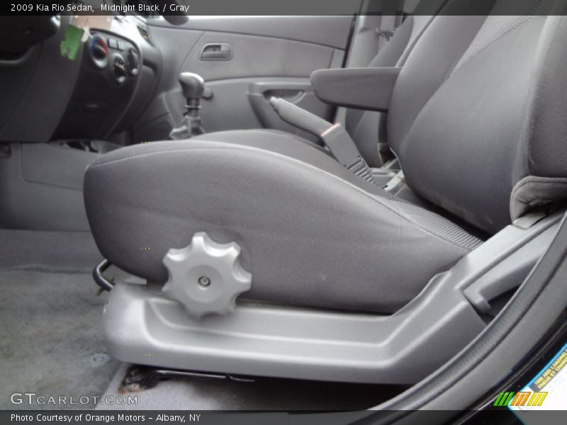 Midnight Black / Gray 2009 Kia Rio Sedan