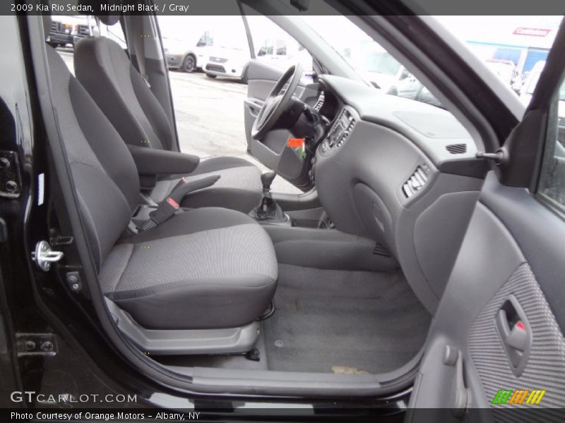 Midnight Black / Gray 2009 Kia Rio Sedan