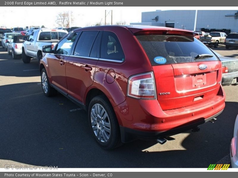 Redfire Metallic / Medium Light Stone 2008 Ford Edge Limited AWD