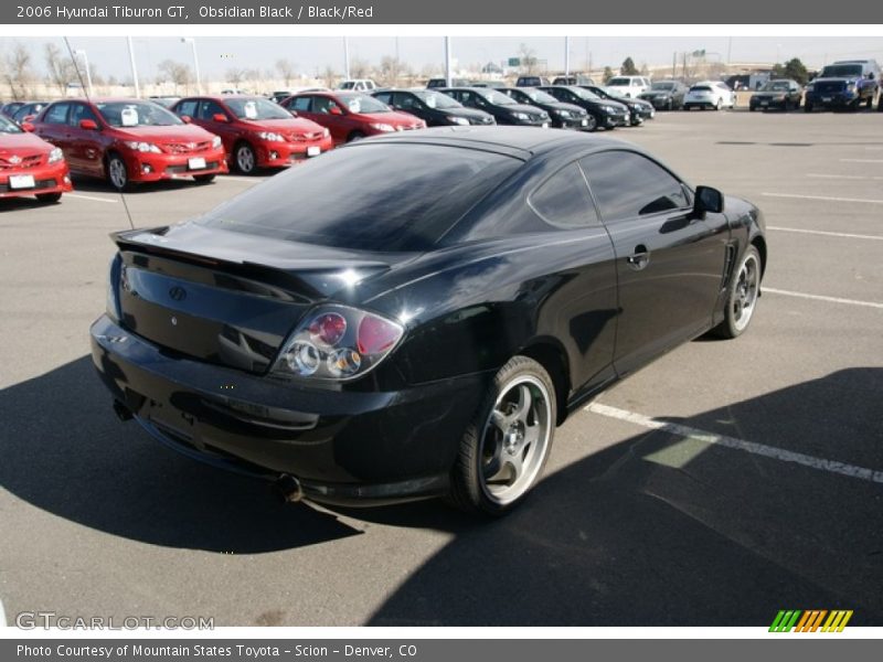 Obsidian Black / Black/Red 2006 Hyundai Tiburon GT