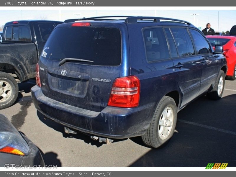 Indigo Ink Pearl / Ivory 2003 Toyota Highlander V6