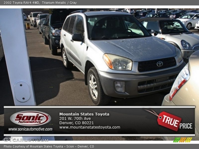 Titanium Metallic / Gray 2002 Toyota RAV4 4WD
