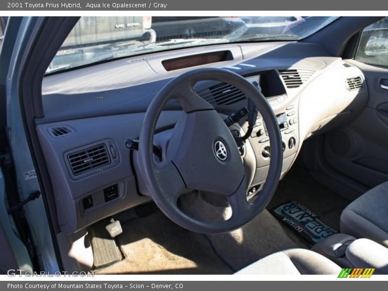 Aqua Ice Opalescenet / Gray 2001 Toyota Prius Hybrid