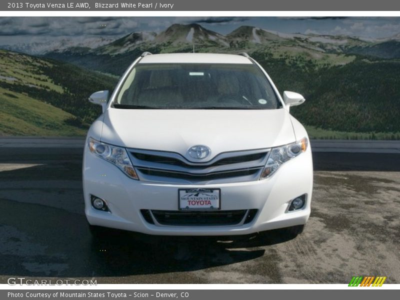 Blizzard White Pearl / Ivory 2013 Toyota Venza LE AWD