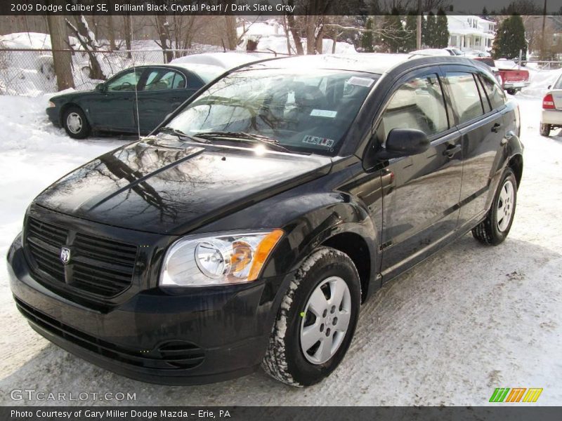 Brilliant Black Crystal Pearl / Dark Slate Gray 2009 Dodge Caliber SE