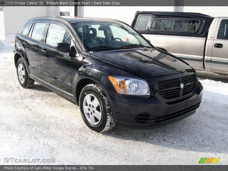 Brilliant Black Crystal Pearl / Dark Slate Gray 2009 Dodge Caliber SE