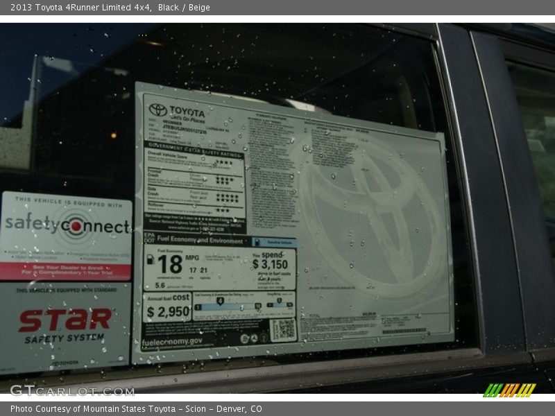 Black / Beige 2013 Toyota 4Runner Limited 4x4