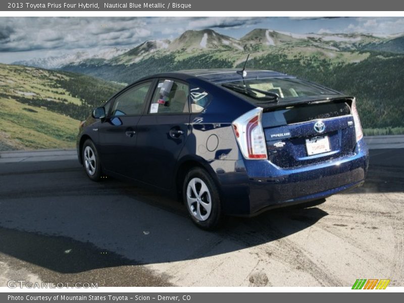 Nautical Blue Metallic / Bisque 2013 Toyota Prius Four Hybrid