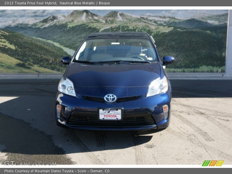 Nautical Blue Metallic / Bisque 2013 Toyota Prius Four Hybrid