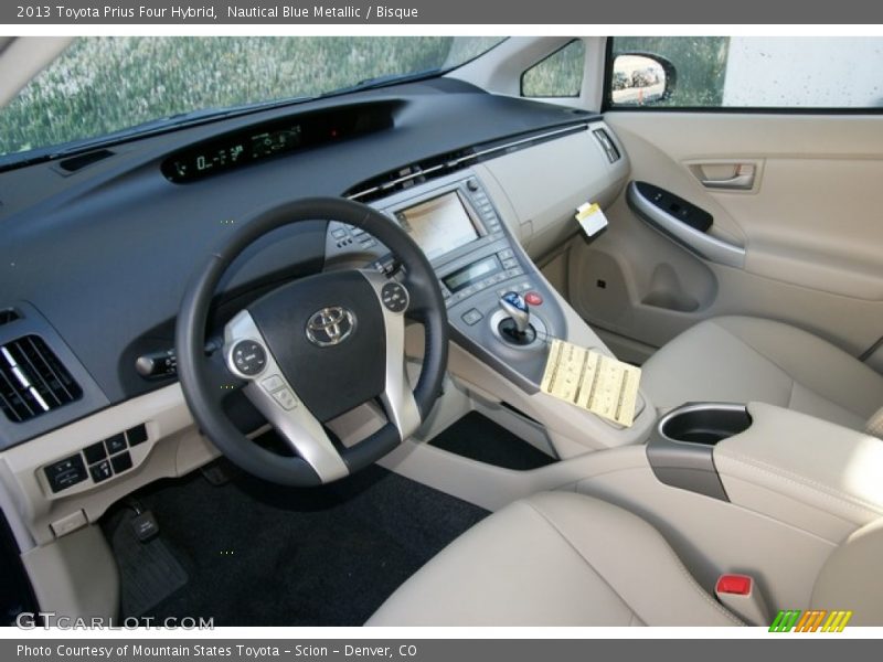 Nautical Blue Metallic / Bisque 2013 Toyota Prius Four Hybrid