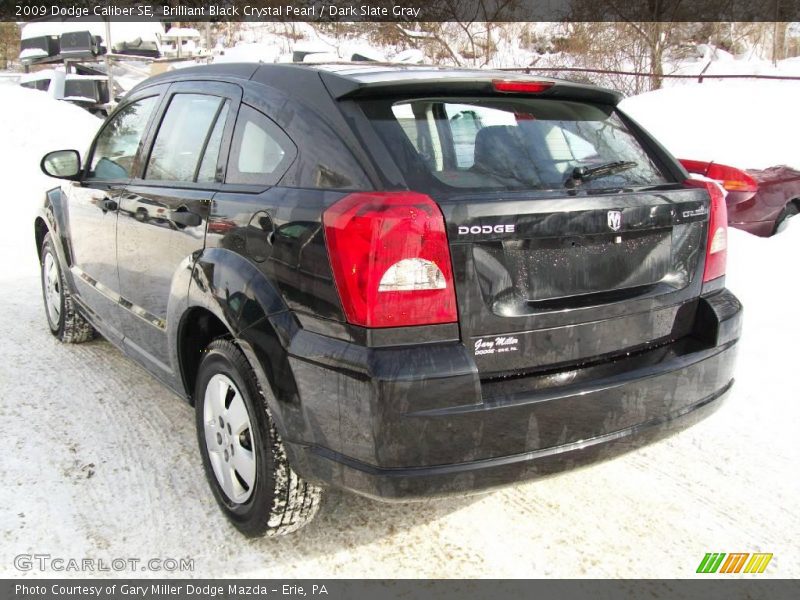 Brilliant Black Crystal Pearl / Dark Slate Gray 2009 Dodge Caliber SE