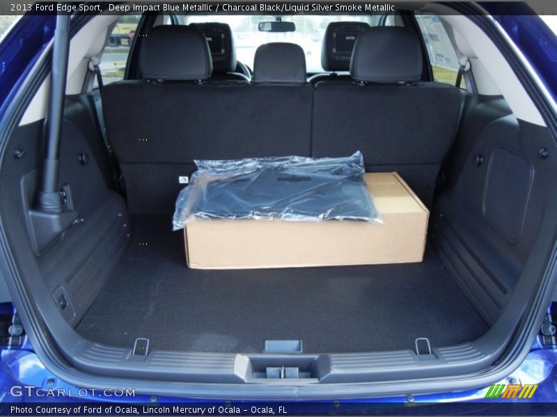 Deep Impact Blue Metallic / Charcoal Black/Liquid Silver Smoke Metallic 2013 Ford Edge Sport