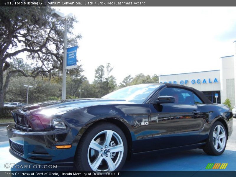 Black / Brick Red/Cashmere Accent 2013 Ford Mustang GT Premium Convertible