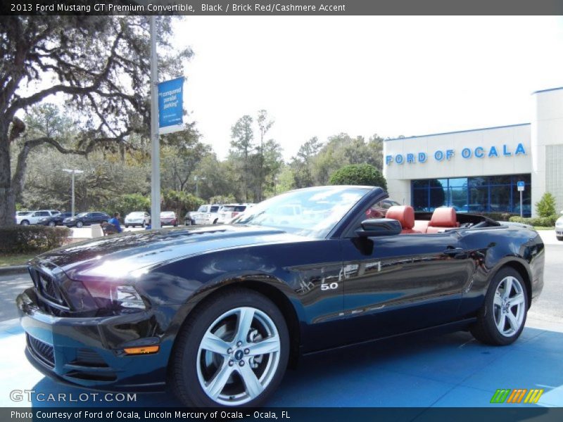 Black / Brick Red/Cashmere Accent 2013 Ford Mustang GT Premium Convertible
