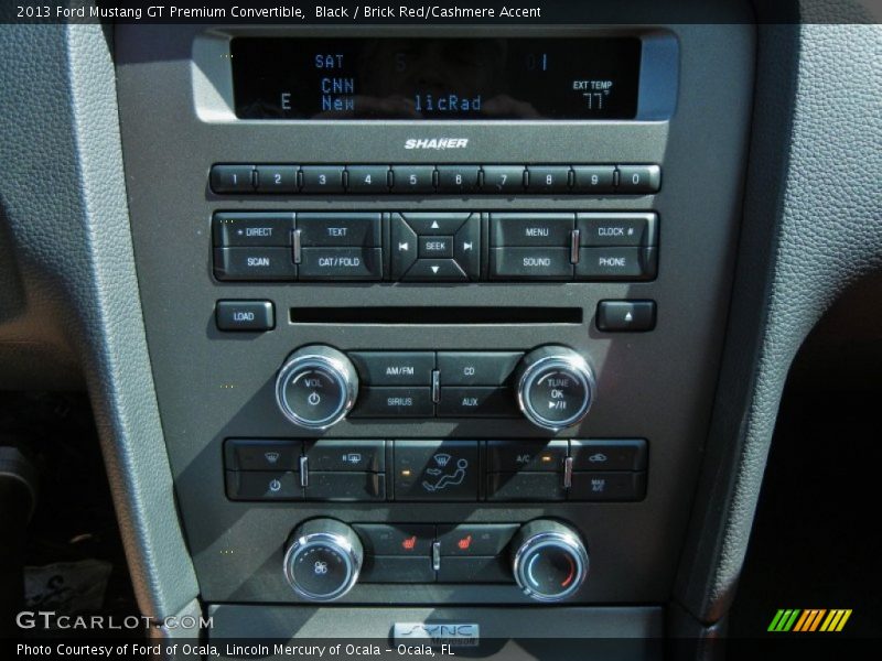 Controls of 2013 Mustang GT Premium Convertible