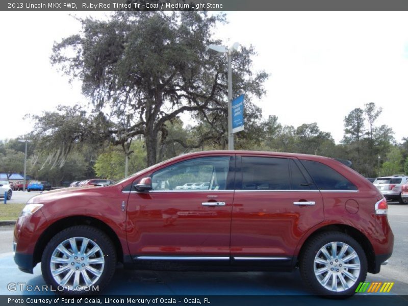 Ruby Red Tinted Tri-Coat / Medium Light Stone 2013 Lincoln MKX FWD