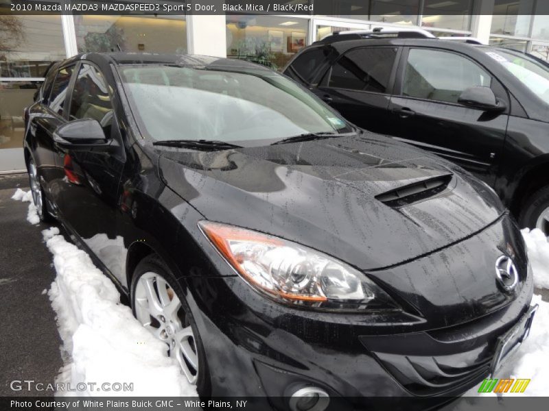 Black Mica / Black/Red 2010 Mazda MAZDA3 MAZDASPEED3 Sport 5 Door