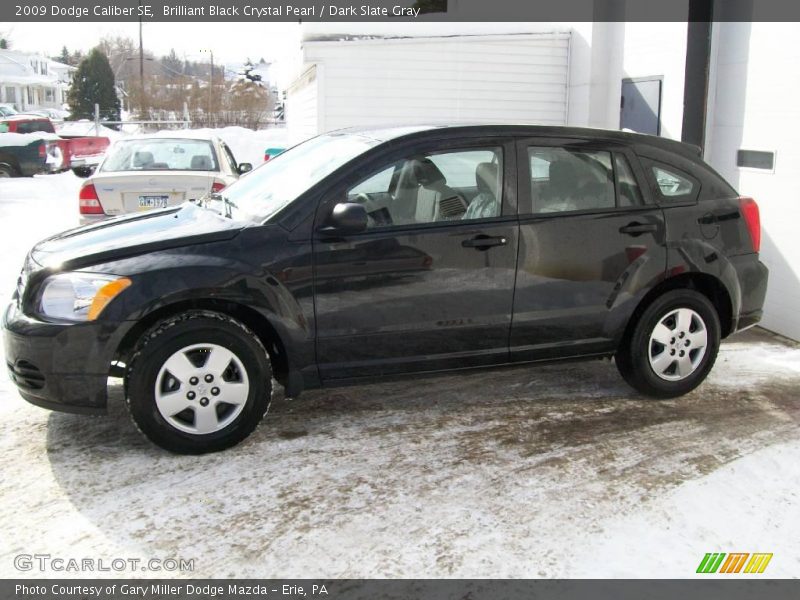 Brilliant Black Crystal Pearl / Dark Slate Gray 2009 Dodge Caliber SE