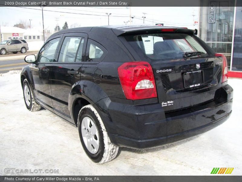 Brilliant Black Crystal Pearl / Dark Slate Gray 2009 Dodge Caliber SE