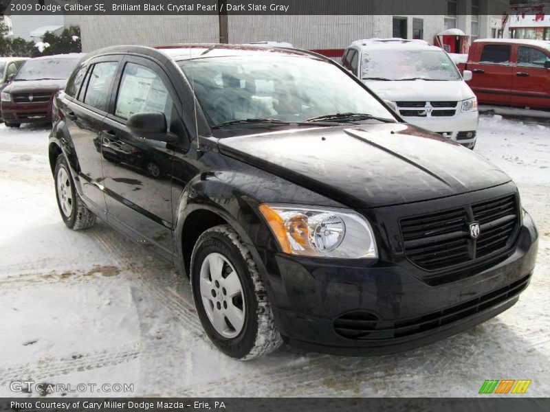 Brilliant Black Crystal Pearl / Dark Slate Gray 2009 Dodge Caliber SE