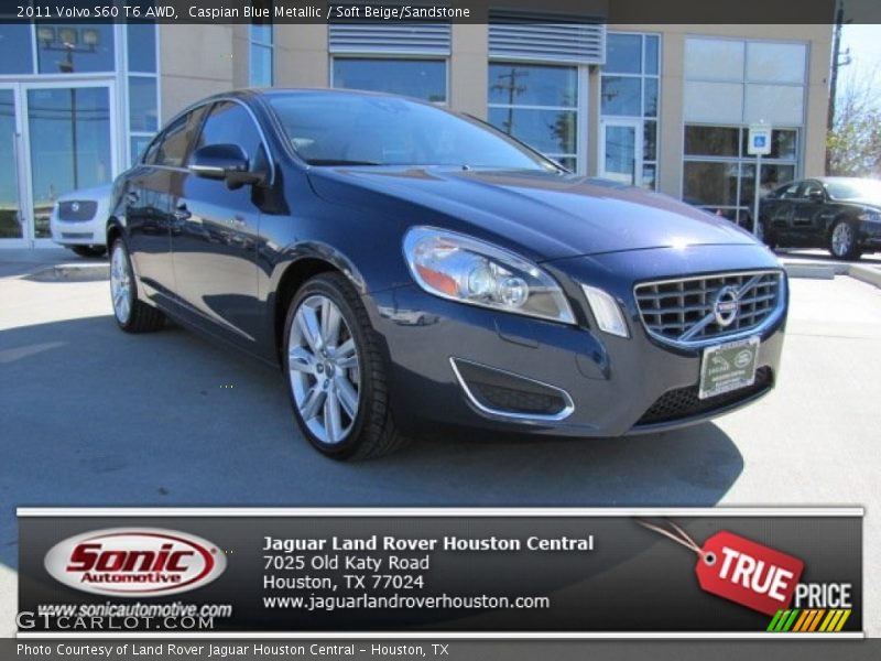 Caspian Blue Metallic / Soft Beige/Sandstone 2011 Volvo S60 T6 AWD