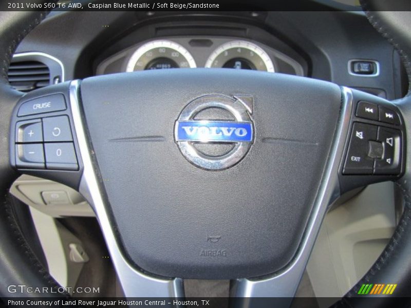 Caspian Blue Metallic / Soft Beige/Sandstone 2011 Volvo S60 T6 AWD