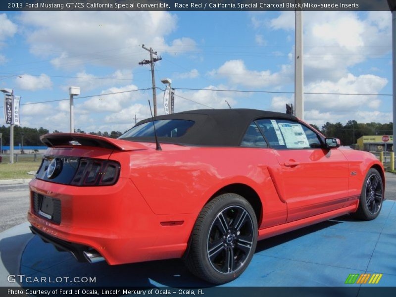 Race Red / California Special Charcoal Black/Miko-suede Inserts 2013 Ford Mustang GT/CS California Special Convertible