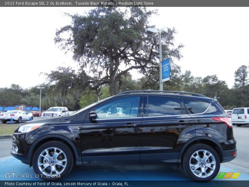 Tuxedo Black Metallic / Medium Light Stone 2013 Ford Escape SEL 2.0L EcoBoost