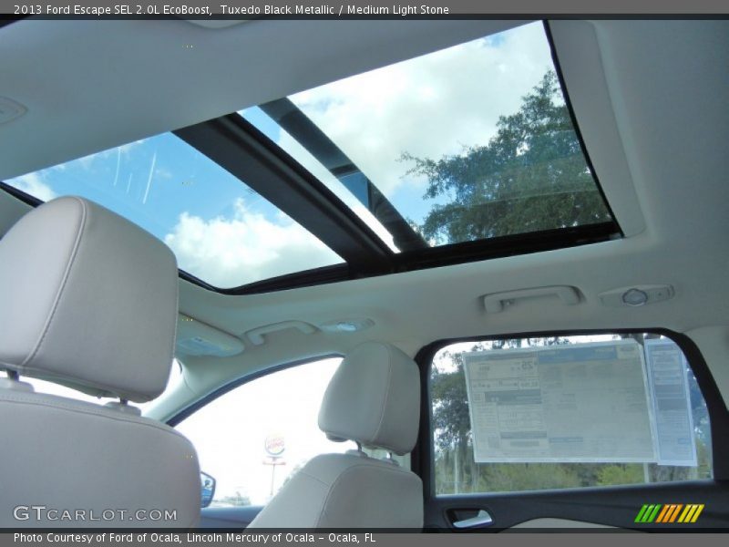 Tuxedo Black Metallic / Medium Light Stone 2013 Ford Escape SEL 2.0L EcoBoost