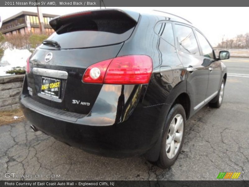 Wicked Black / Black 2011 Nissan Rogue SV AWD