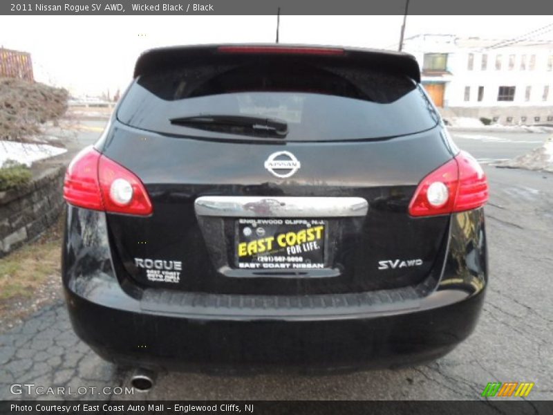 Wicked Black / Black 2011 Nissan Rogue SV AWD