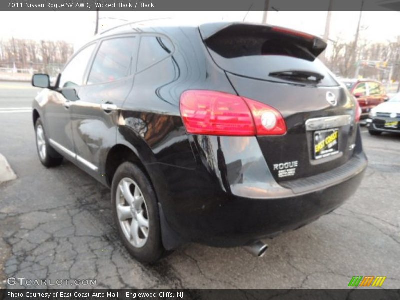 Wicked Black / Black 2011 Nissan Rogue SV AWD