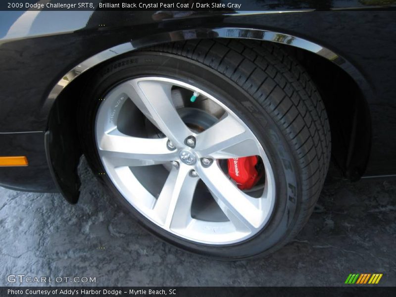 Brilliant Black Crystal Pearl Coat / Dark Slate Gray 2009 Dodge Challenger SRT8