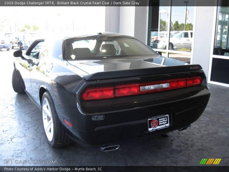 Brilliant Black Crystal Pearl Coat / Dark Slate Gray 2009 Dodge Challenger SRT8